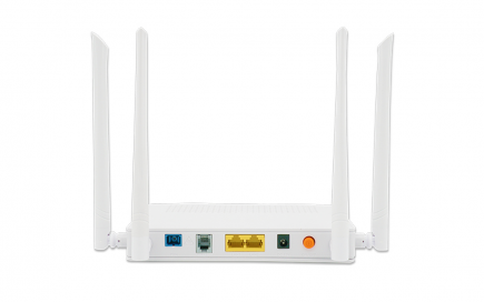 Абонентский терминал ONU GPON / EPON HGU, 1 порт 100/1000Base-T, 2 порта 100/1000Base-T, 1 порт POTS, WiFi 