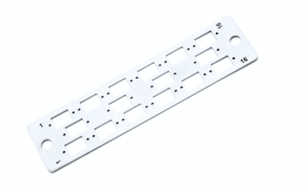 Панель 16 портов SC(2LC), стальная, 160мм, без клипс (М-КСу144-16SCM2-GY)