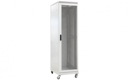 Шкаф напольный 19",18U(600x800), ШТ-НП-18U-600-800-П, передняя дверь перфорированная