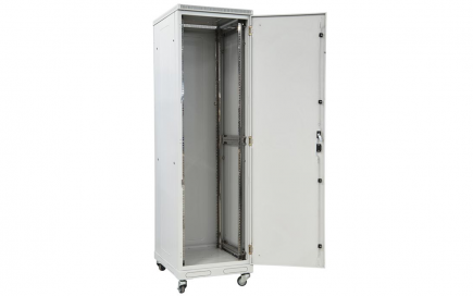 Шкаф напольный 19",18U(600x1000), ШТ-НП-18U-600-1000-М, передняя дверь металл