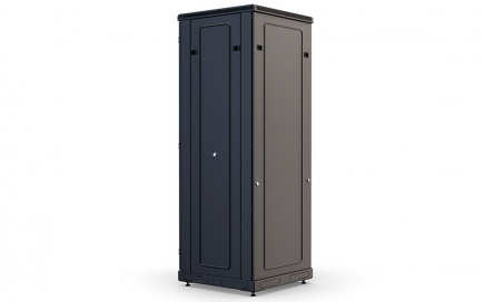 Шкаф напольный 19", 27U(800x800), ШТ-НП-М-27U-800-800-П-Ч, передняя дверь перфорация, черный