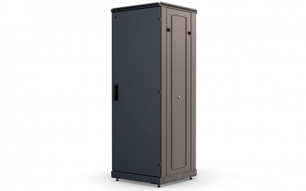 Шкаф напольный 19", 33U(800x800), ШТ-НП-М-33U-800-800-М-Ч, передняя дверь металл, черный