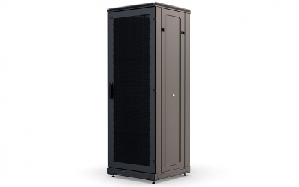 Шкаф напольный 19", 33U(800x800), ШТ-НП-М-33U-800-800-П-Ч, передняя дверь перфорация, черный