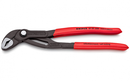 Клещи переставные COBRA сантехнические с фиксатором KNIPEX