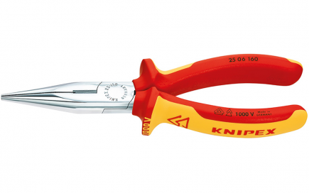 Круглогубцы с плоскими губками с режущими кромками KNIPEX до 1000 В