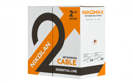 UTP 5e 4х2х0.49 24 AWG, solid, PVC нг(А), серый, 305м