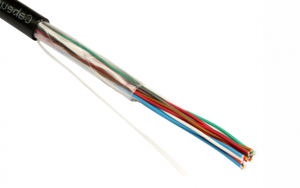 Кабель витая пара UTP, категория 3, 10 пар (24 AWG), одножильный (solid), для внешней прокладки, UV PE
