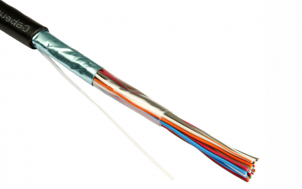 Кабель витая пара FTP, категория 3, 10 пар (24 AWG), одножильный (solid), для внешней прокладки, UV PE