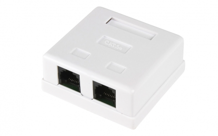 Компьютерная розетка 2 RJ-45 (8P8C), cat 5e (121203-02321)