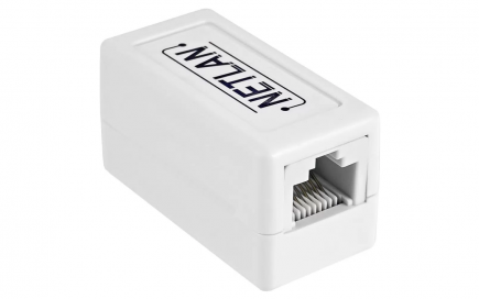 Соединитель RJ45-RJ45 (8P8C), Кат.5e (Класс D), 100МГц, упак. 10шт (EC-UCB-55-UD2-WT-10)