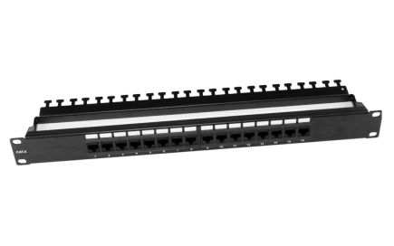 Патч-панель 19", 1U, 16 портов RJ-45, категория 6, Dual IDC, ROHS (PP3-19-16-8P8C-C6-110D)