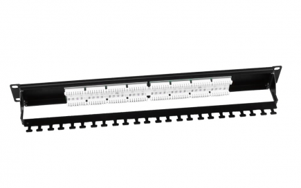 Патч-панель 19", 1U, 16 портов RJ-45, категория 6, Dual IDC, ROHS (PP3-19-16-8P8C-C6-110D)