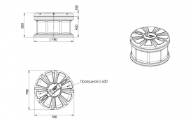 Колодец КОД 780/500 с крышкой D780