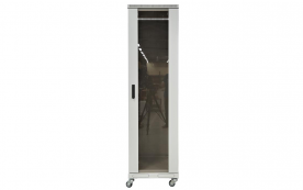 Шкаф напольный 19",24U(600x600), ШТ-НП-24U-600-600-С, передняя дверь стекло