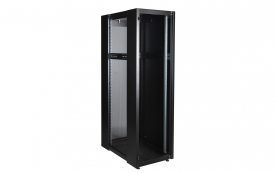 Шкаф нап. 19", 22U 600х1000, перед. дв. перф., задн. стен. перф., чер.