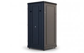 Шкаф напольный 19", 24U(600x800), ШТ-НП-24U-600-800-М-Ч, передняя дверь металл, черный