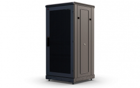 Шкаф напольный 19", 24U(800x1000), ШТ-НП-М-24U-800-1000-П-Ч, передняя дверь перфорация, черный