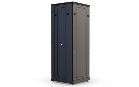 Шкаф напольный 19", 27U(800x1000), ШТ-НП-М-27U-800-1000-П-Ч, передняя дверь перфорация, черный