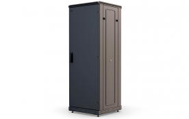 Шкаф напольный 19", 33U(600x800), ШТ-НП-М-33U-600-800-М-Ч, передняя дверь металл, черный