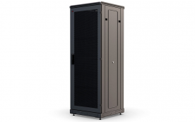 Шкаф напольный 19", 33U(600x1000), ШТ-НП-М-33U-600-1000-П-Ч, передняя дверь перфорация, черный