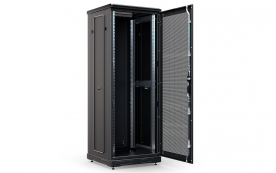 Шкаф напольный 19", 33U(800x1000), ШТ-НП-М-33U-800-1000-П-Ч, передняя дверь перфорация, черный