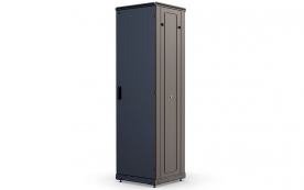 Шкаф напольный 19", 47U (600x800), ШТ-НП-М-47U-600-800-М-Ч, передняя дверь металл, черный
