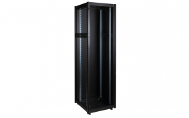 Шкаф нап. 19", 22U 600х600, перед. дв. мет, задн. стен., мет, чер.
