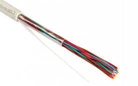 UTP (U/UTP), категория 3, 10 пар (24 AWG), solid, PVC нг(А)-LS (UTP-10P-Cat.3-IN)