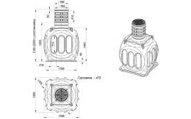 Колодец КС 5 c горловиной D580 мм и крышкой D560