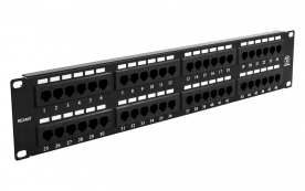 Патч-панель 19", 2U, 48 портов RJ-45, категория 5e