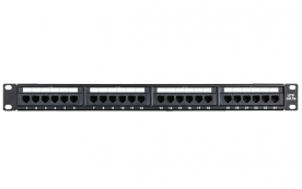 19" патч-панель 24 порта UTP 5е кат. 1U
